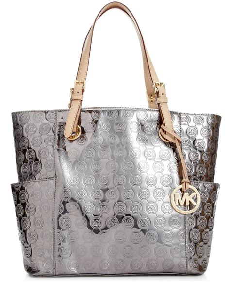 michael kors metallic tote bag.